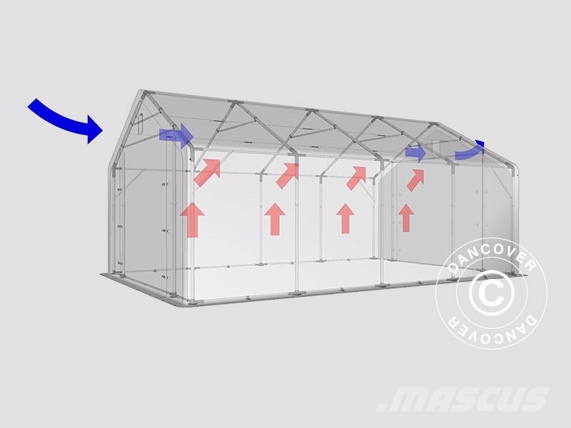 Dancover Storage Shelter PRO XL 5x8x2,5x3,89m PVC Telthal Wyposażenie magazynów - inne