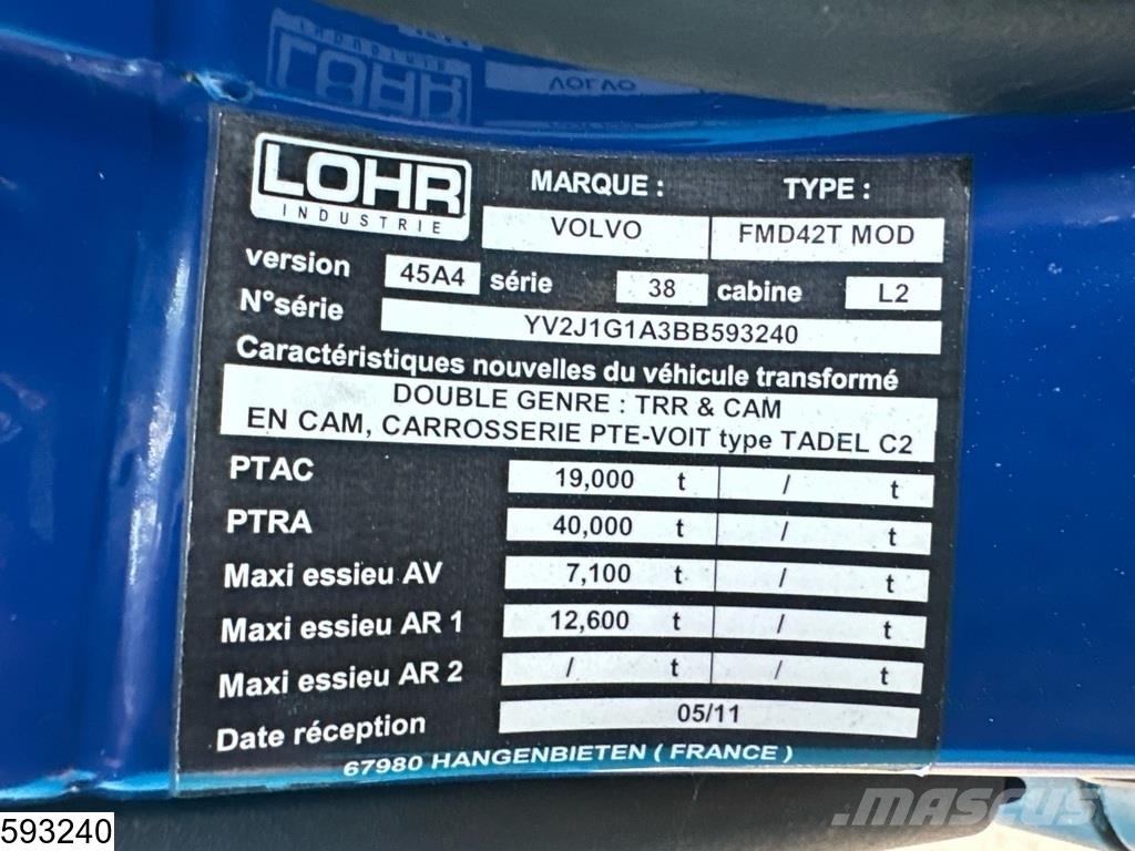 Volvo FM 460 EURO 5, ACC, Lohr Motrici e Trattori Stradali