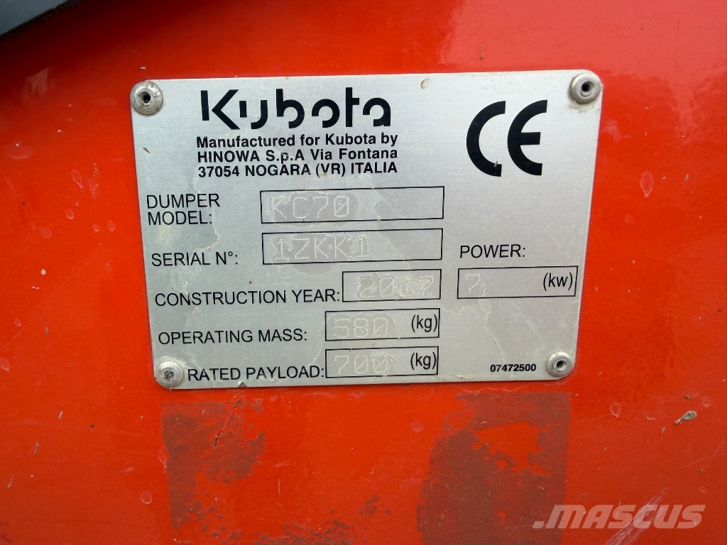 Kubota KC 70 Mini dumper