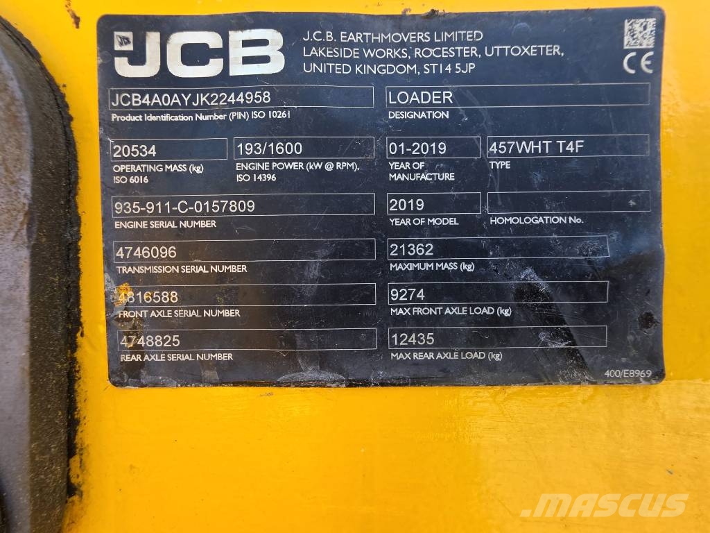 JCB 457 لوادر بعجل