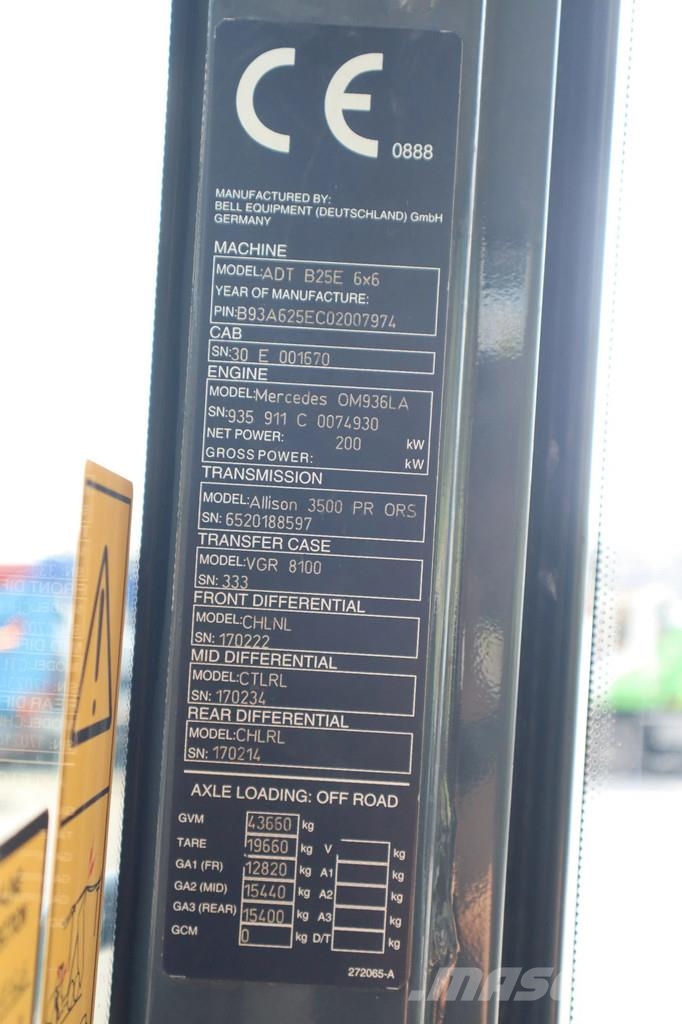 Bell B25E | LOW HOURS | GOOD CONDITION | CE & EPA Σπαστό Dump Truck ADT