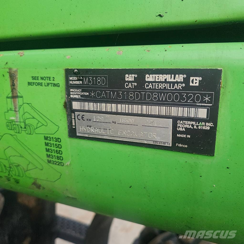 CAT 318 D Bageri točkaši