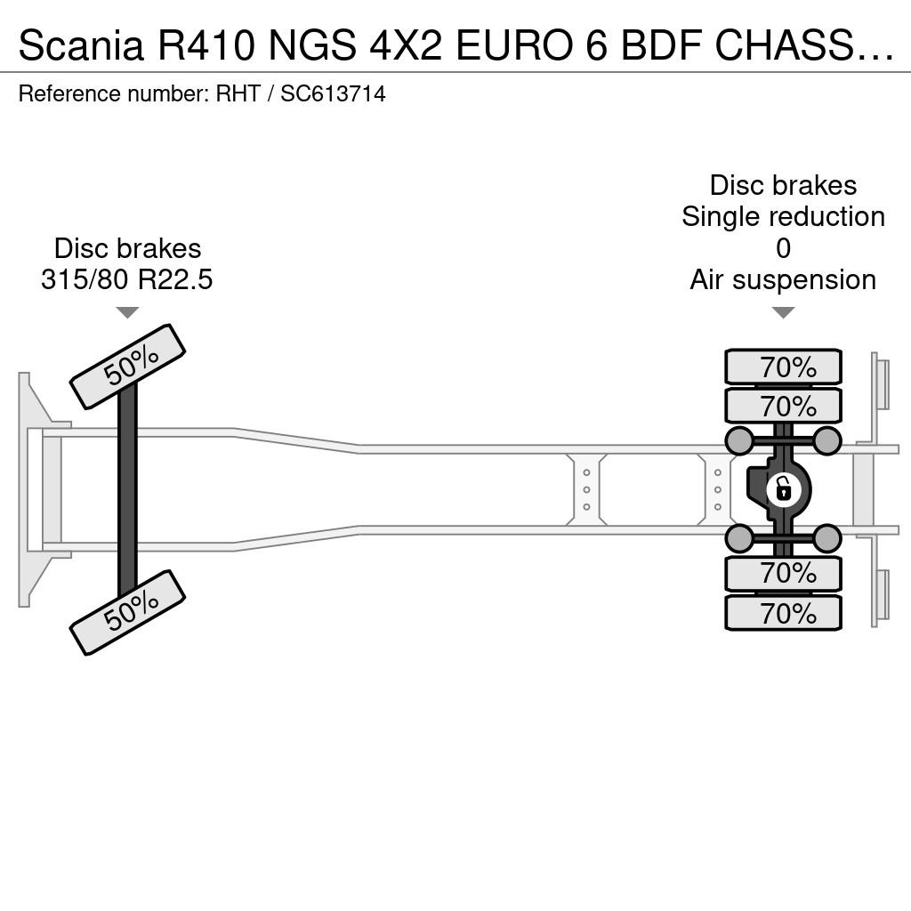 Scania R410 NGS 4X2 EURO 6 BDF CHASSIS RETARDER ROCKINGER Camiones con gancho