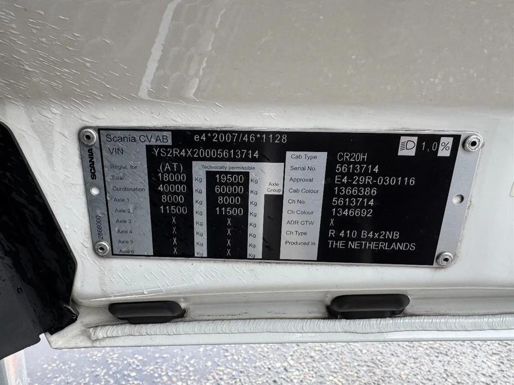 Scania R410 NGS 4X2 EURO 6 BDF CHASSIS RETARDER ROCKINGER Camiones con gancho