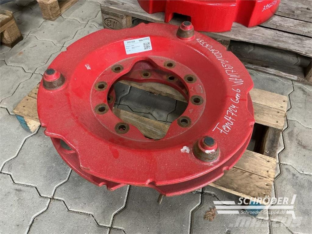 Fendt ANBAUSATZ / ADAPTERPLATTEN RADGEWICHTE Ruedas dobles