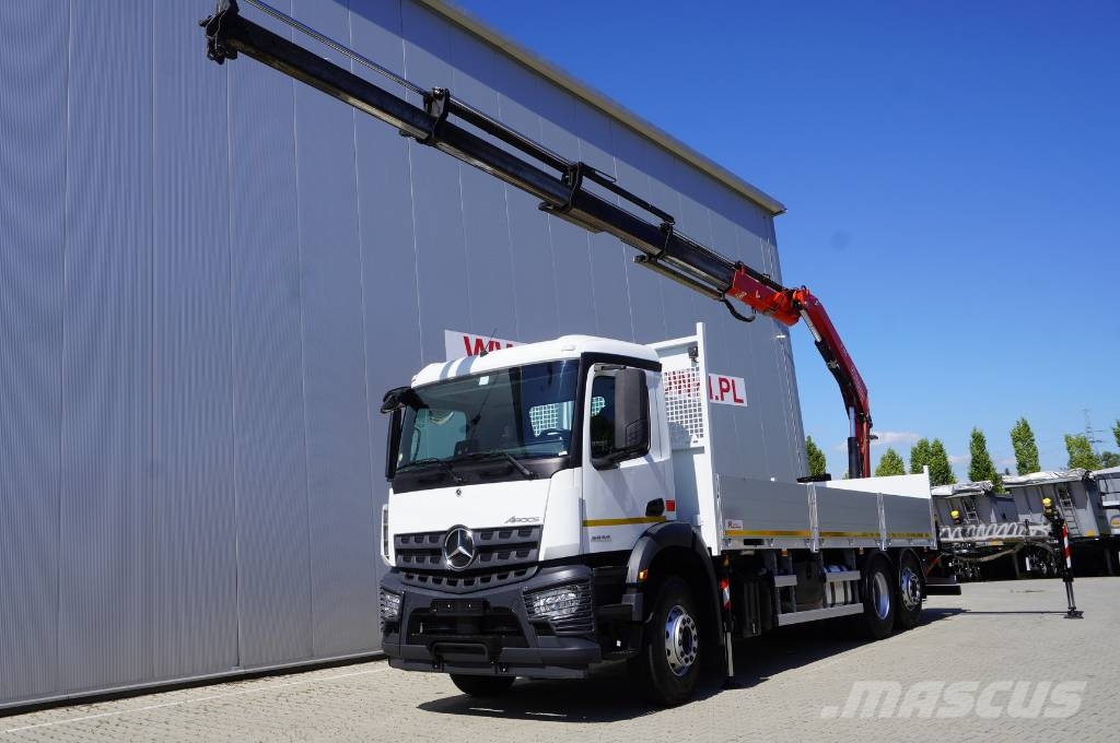 Mercedes-Benz Arocs 2536 6×2 / 200 tho. km / Fassi F195 crane Lastbil med lad/Flatbed