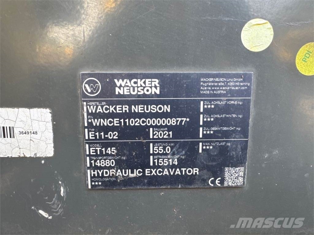 Wacker Neuson ET145 Crawler excavators
