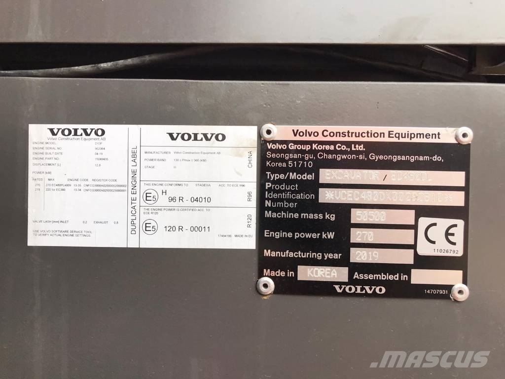Volvo Excavator EC480DL Bageri guseničari