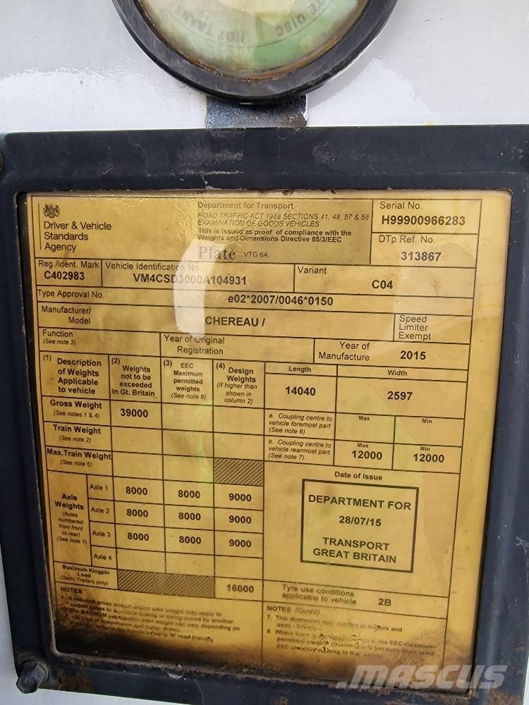 Chereau Fridge Trailer Prikolice za hladnjače