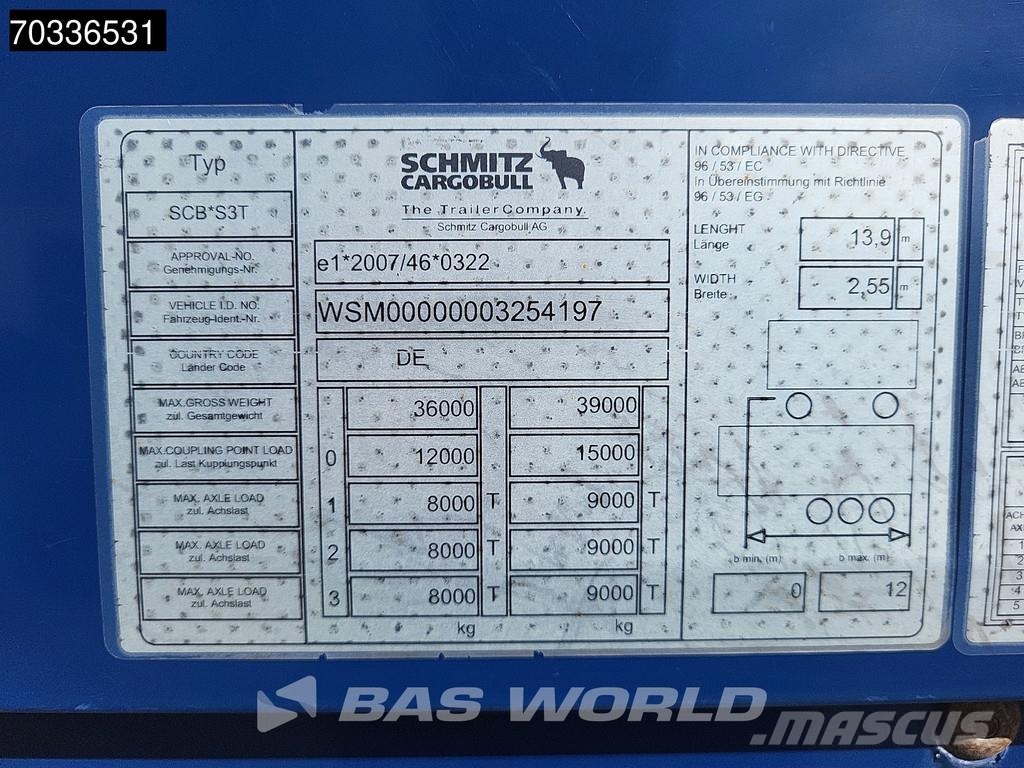 Schmitz Cargobull SCB*S3T Sliding Roof Schuifzeilen