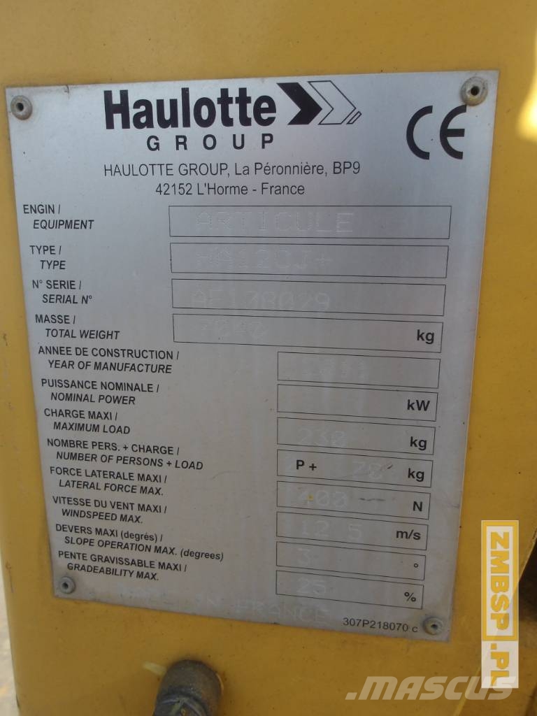 Haulotte HA 12 CJ+ Zglobne dvižne ploščadi