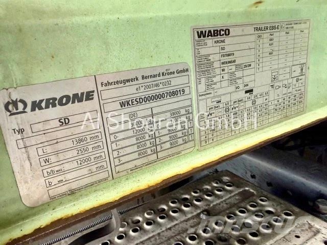 Krone Mega/Edscha/Liftachse/ 3x Achsen PBW Poluprikolice sa ciradom