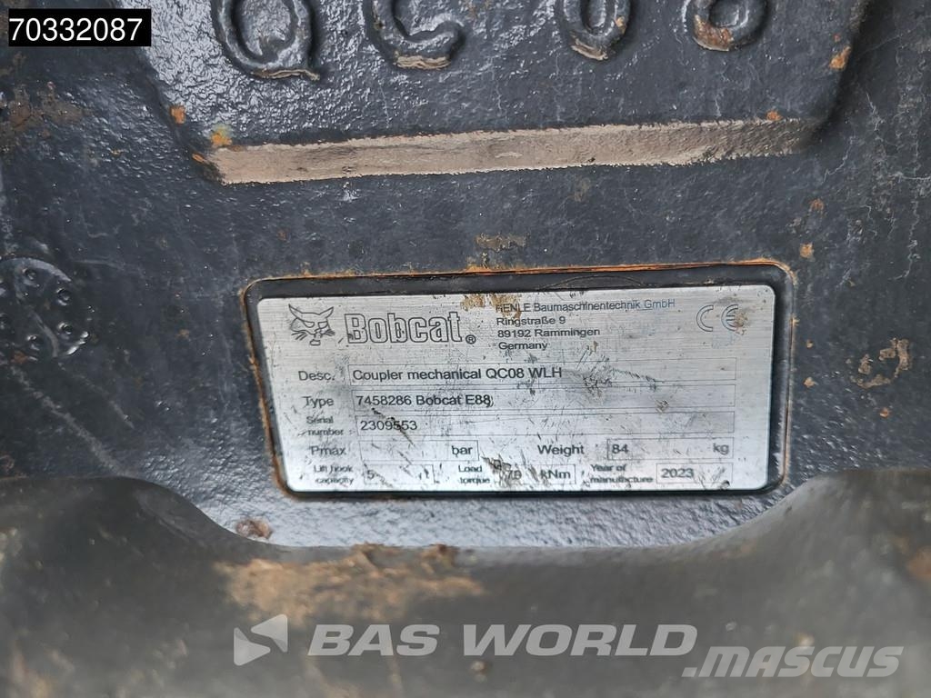Bobcat E88 A/C Mini bagri <7t