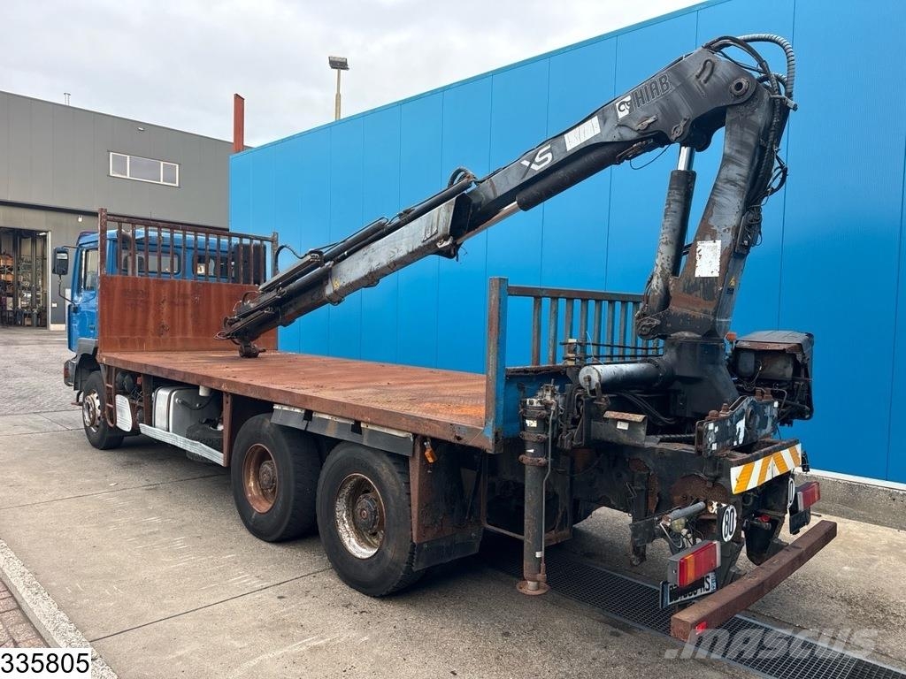MAN TGA 26 350 6x4, Manual, Steel, Hiab شاحنات مسطحة/مفصلية الجوانب
