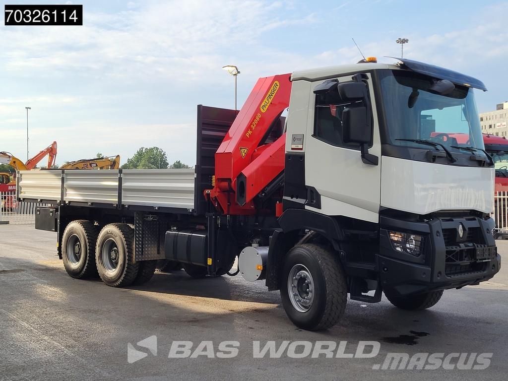 Renault K420 6X4 NEW! EURO 3 Palfinger PK32080 Remote 5x E Camiones de cama baja
