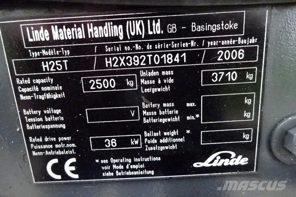 Linde H25 Heftruck LPG forklifts