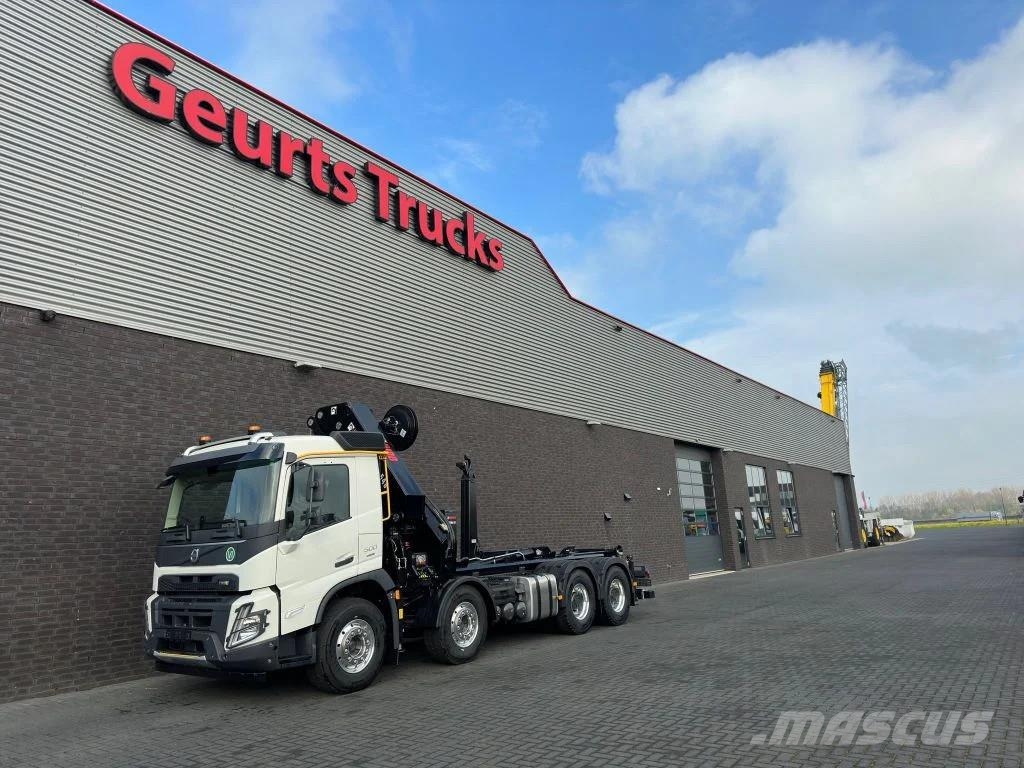 Volvo FMX 500 8X4 HIAB HAAKARM + HIAB 548 E-8 KRAAN/KRAN Nosturiautot