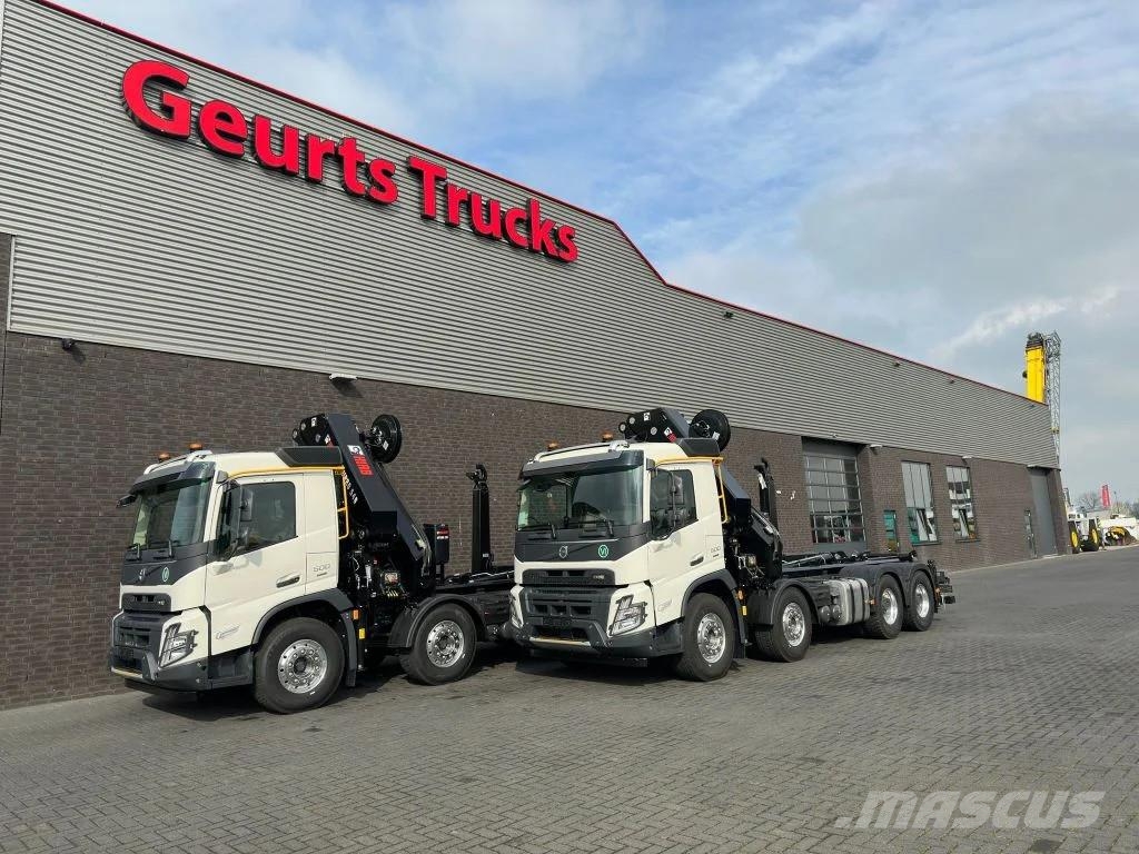 Volvo FMX 500 8X4 HIAB HAAKARM + HIAB 548 E-8 KRAAN/KRAN Nosturiautot
