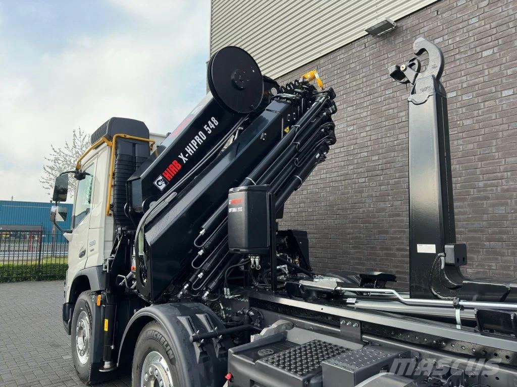 Volvo FMX 500 8X4 HIAB HAAKARM + HIAB 548 E-8 KRAAN/KRAN Nosturiautot