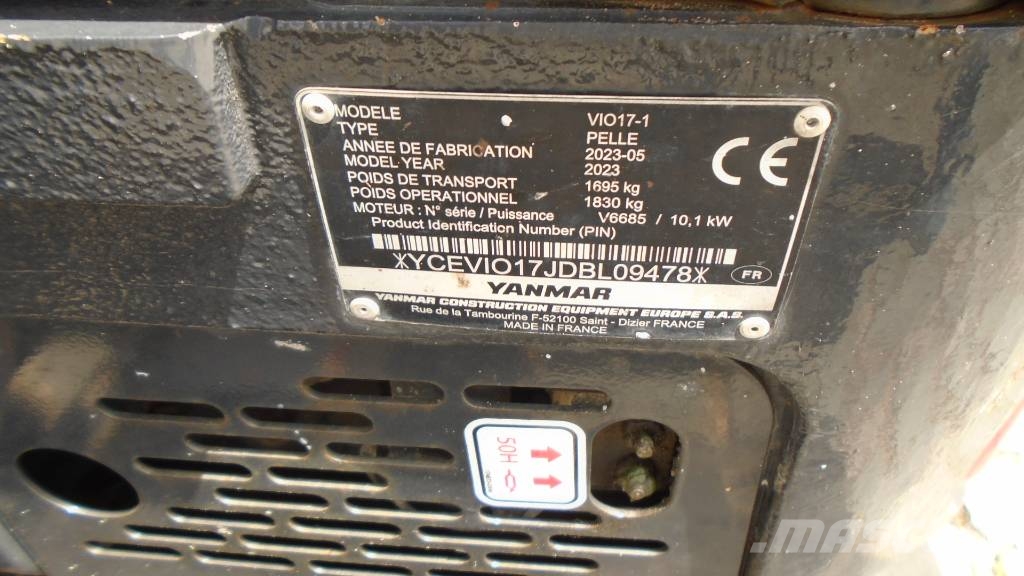 Yanmar Vio 17 小型挖土機/掘鑿機<7t(小型挖掘機)