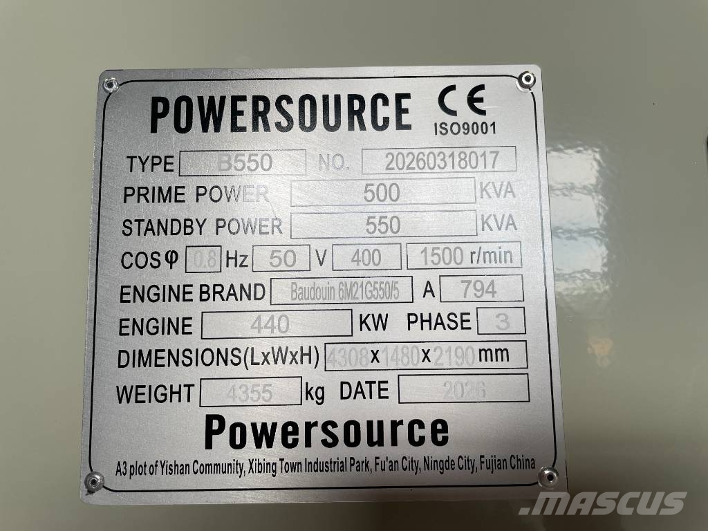 Baudouin 6M21G550/5 - 550 kVA Generator - DPX-19878 مولدات ديزل