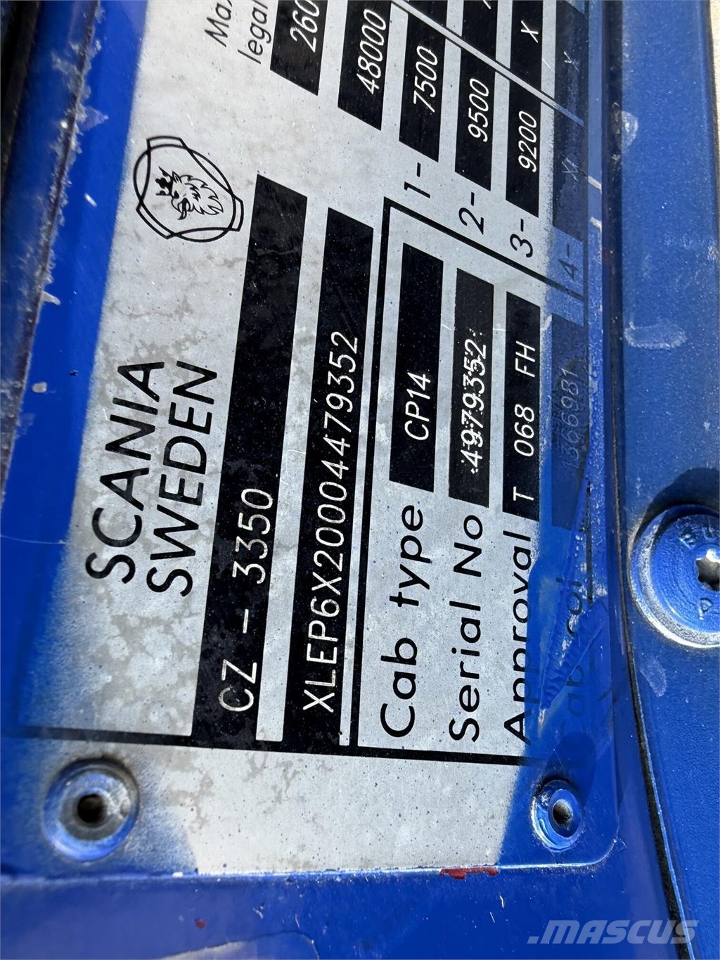 Scania Iný model VIN 352 Camiones bañeras basculantes o volquetes