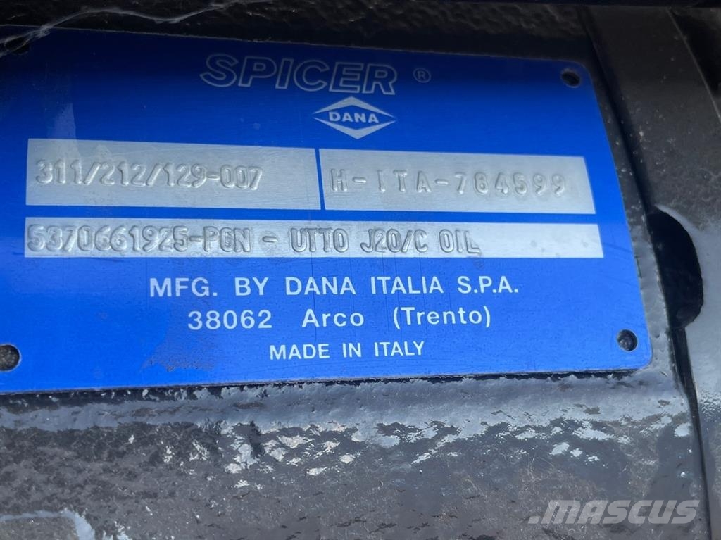 Terex TW95-5370661925-Dana Spicer 311/212/129-Axle/Achse Asis