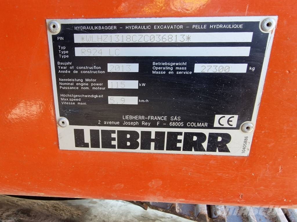 Liebherr R 924 Litronic Rupsgraafmachines