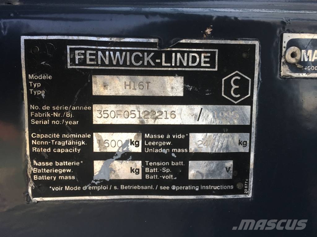 Linde H16T /350/ V-2402 OB Carrelli elevatori GPL