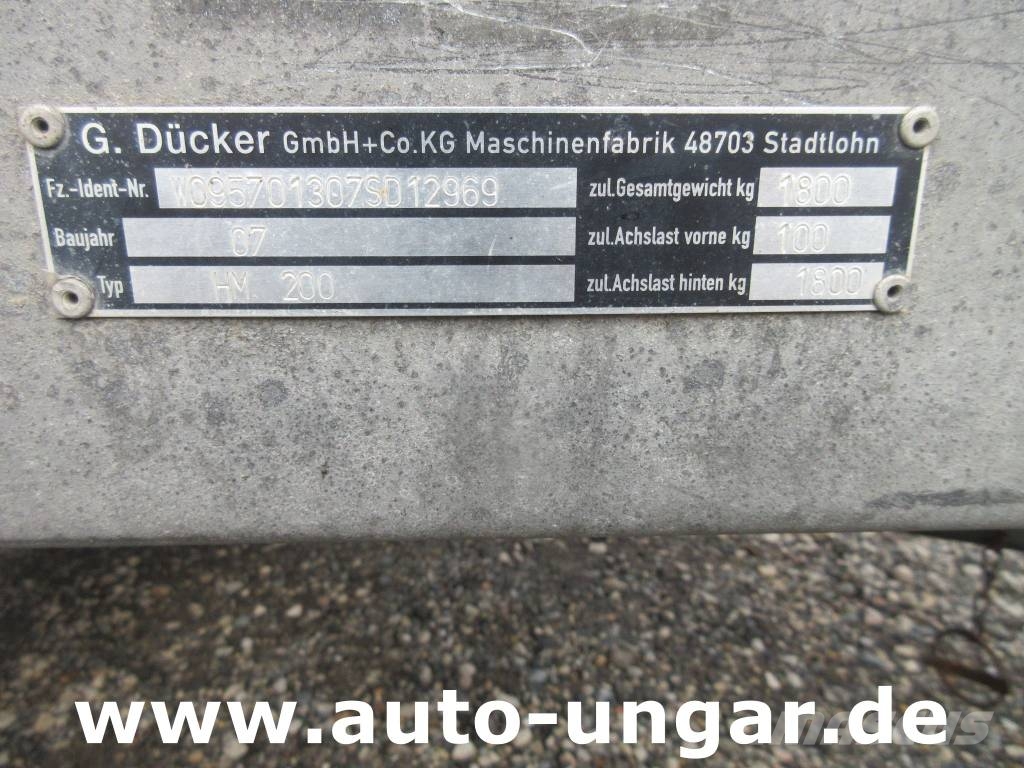 Dücker HM200 Tandemachse Holzhacker Hatz Diesel Häcksler 碎木機