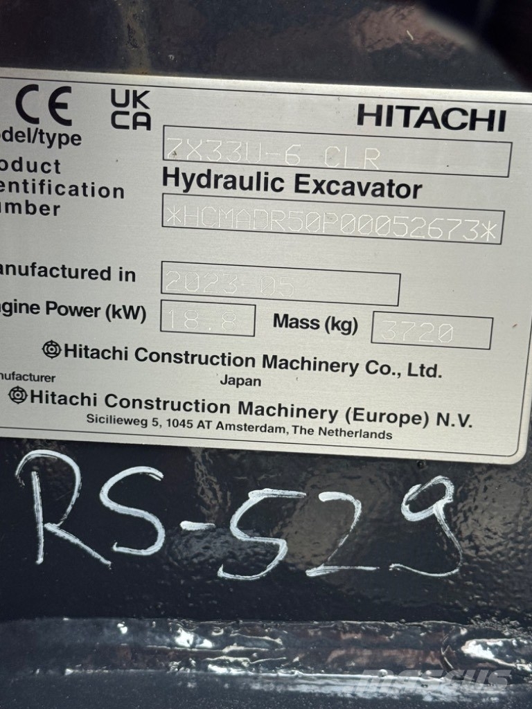 Hitachi ZX 33 U-6 Mini bageri < 7t