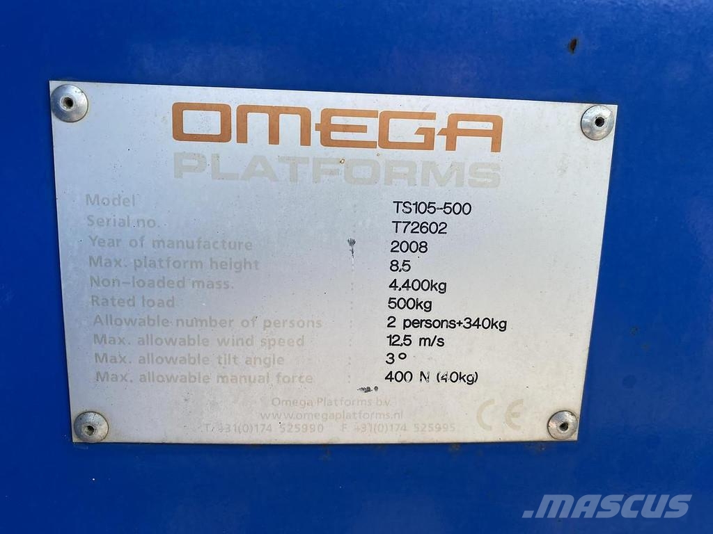 Omega Platforms TS105-500, Rups schaarhoogwerker Andere liften en hoogwerkers
