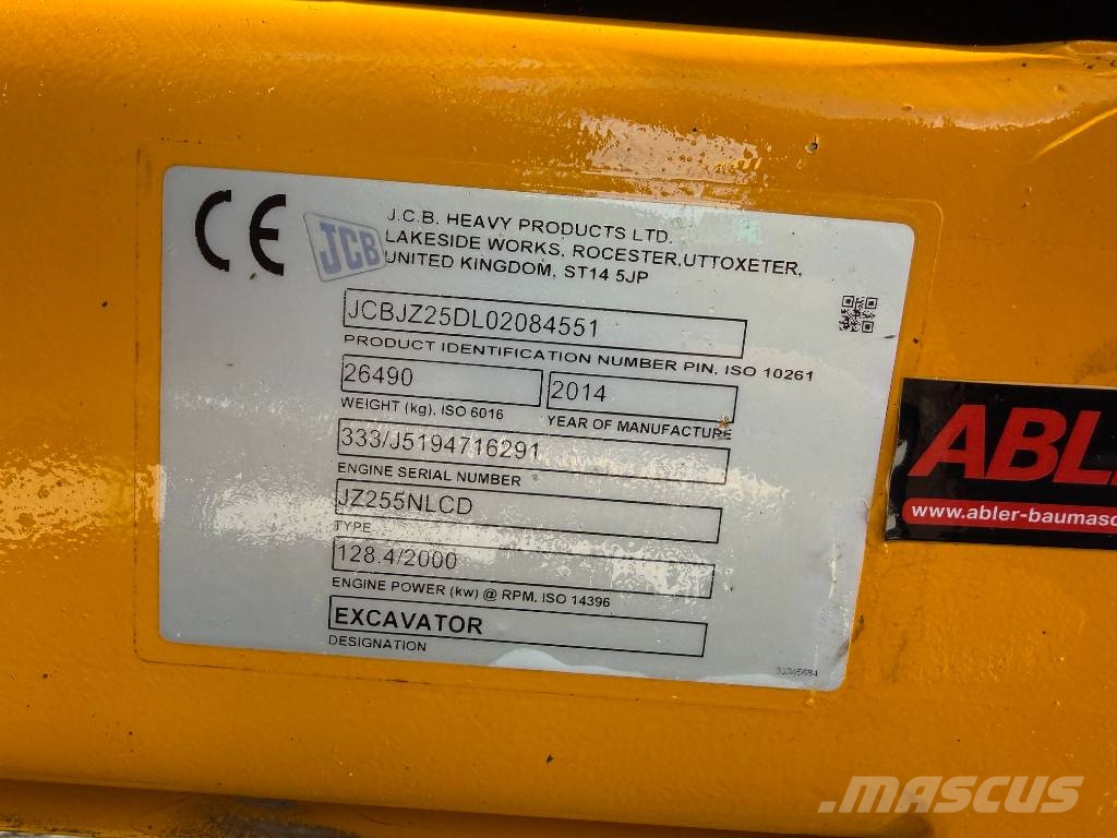 JCB JZ255 NLC OQ 70/55 Schild Versteller Kamera Paletli ekskavatörler