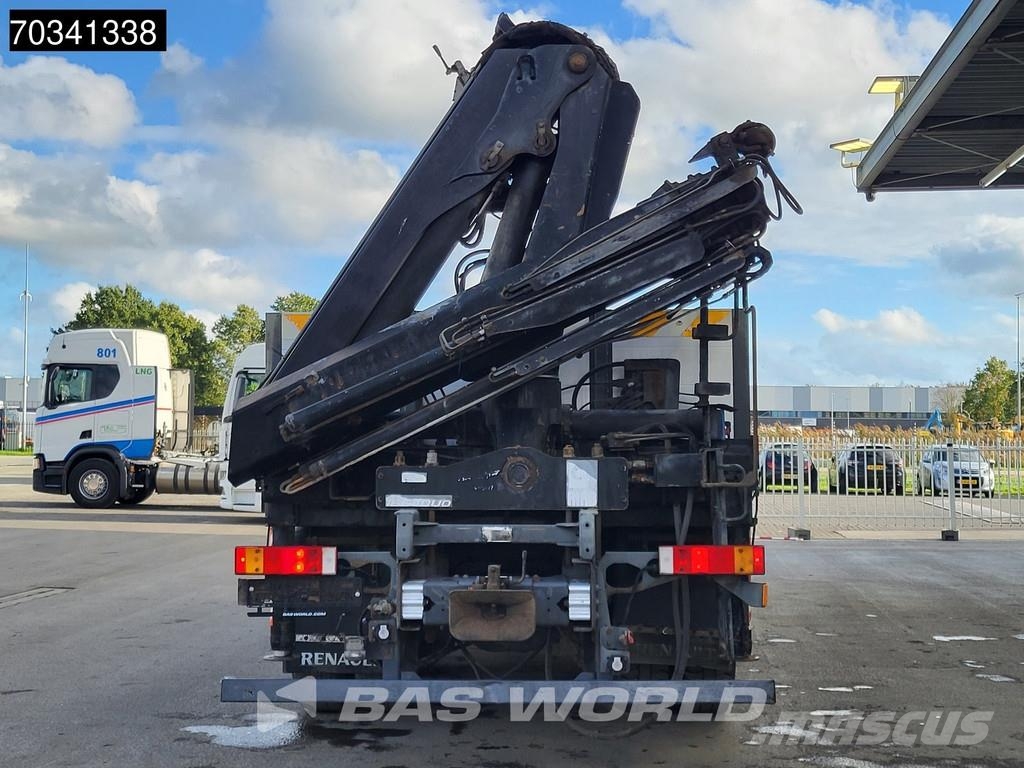 Renault Premium 410 6X4 HIAB 166 S DUO Crane Kran Steel su Platformos/ Pakrovimas iš šono