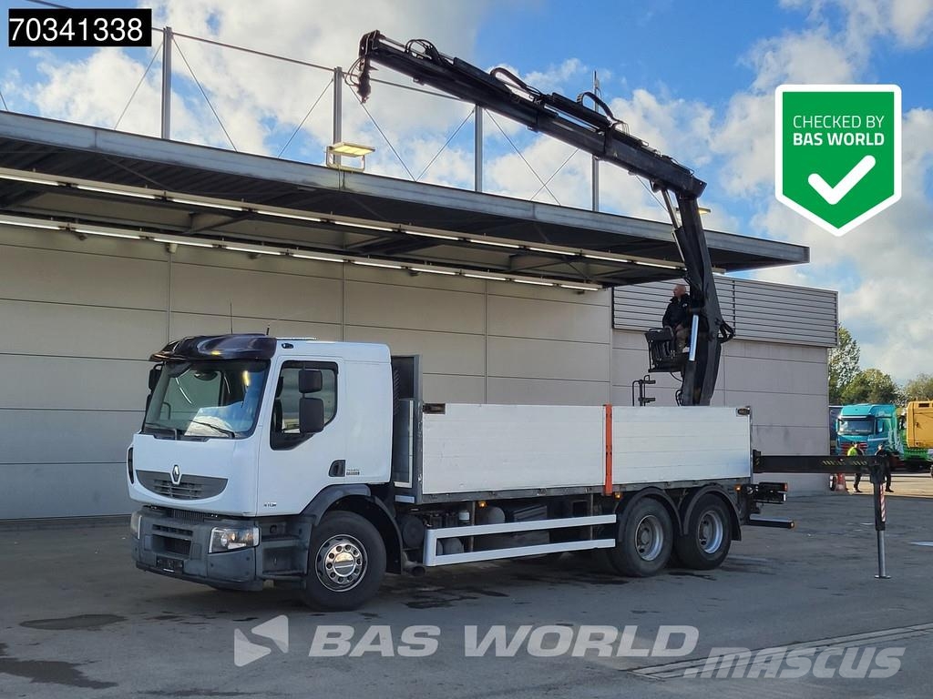 Renault Premium 410 6X4 HIAB 166 S DUO Crane Kran Steel su Tovornjaki s kesonom/platojem