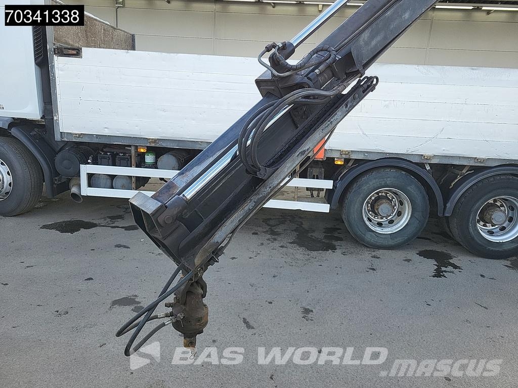 Renault Premium 410 6X4 HIAB 166 S DUO Crane Kran Steel su Platformos/ Pakrovimas iš šono
