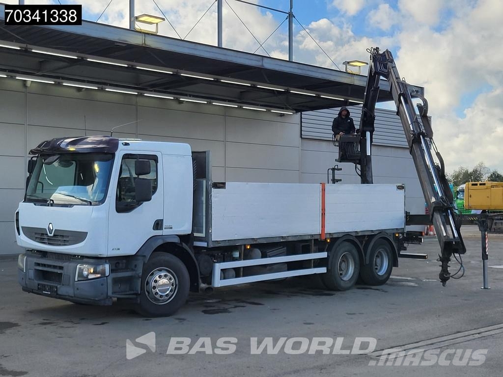 Renault Premium 410 6X4 HIAB 166 S DUO Crane Kran Steel su Tovornjaki s kesonom/platojem