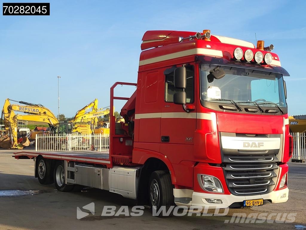 DAF XF 440 6X2 NL-Truck Transporter HMF 900-K2 Kran Wi Lava-kuorma-autot