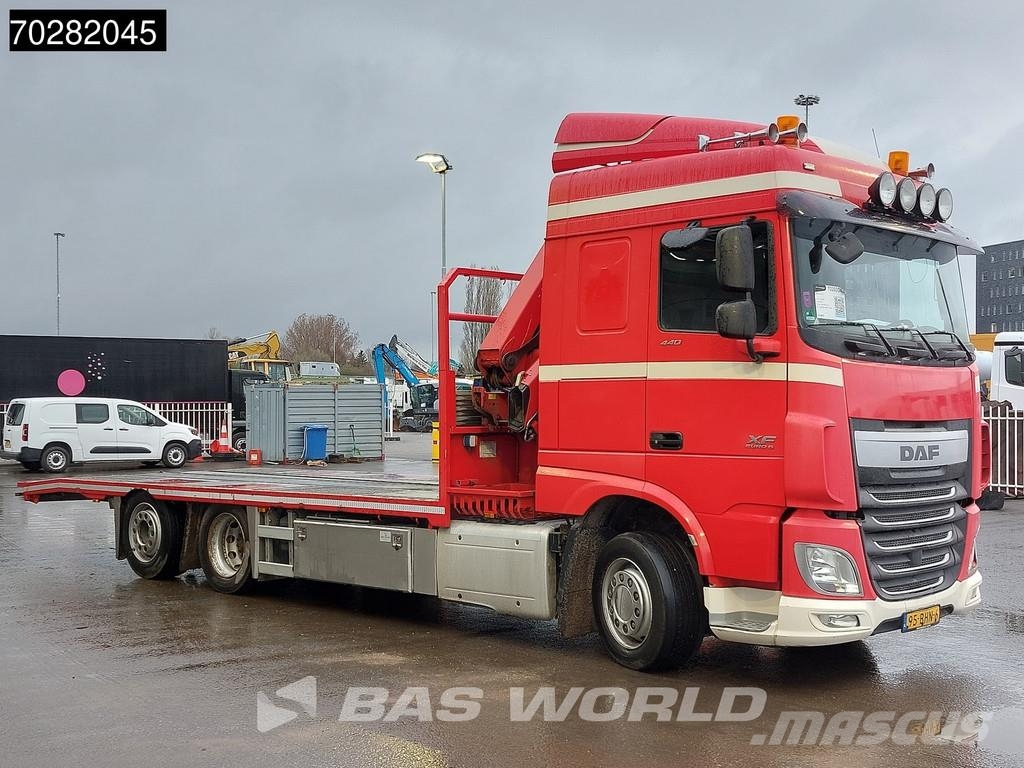 DAF XF 440 6X2 NL-Truck Transporter HMF 900-K2 Kran Wi Planbiler