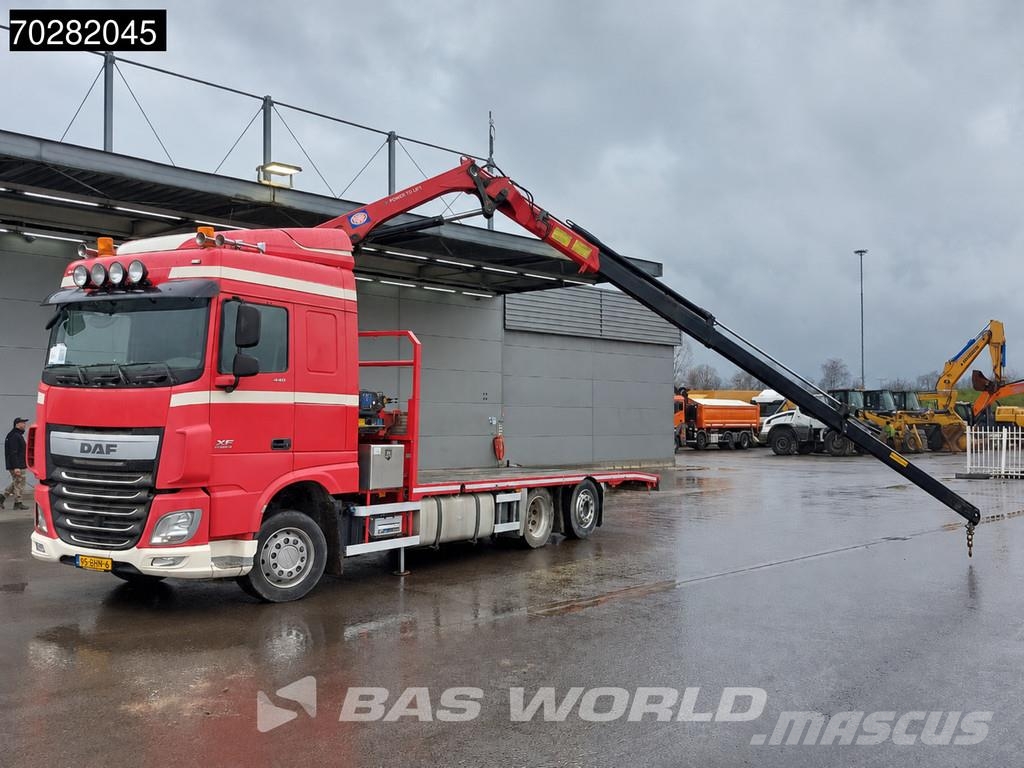 DAF XF 440 6X2 NL-Truck Transporter HMF 900-K2 Kran Wi Planbiler