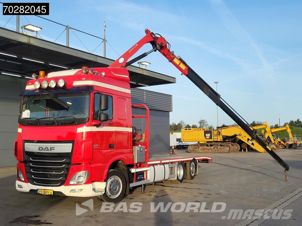 DAF XF 440 6X2 NL-Truck Transporter HMF 900-K2 Kran Wi Lava-kuorma-autot