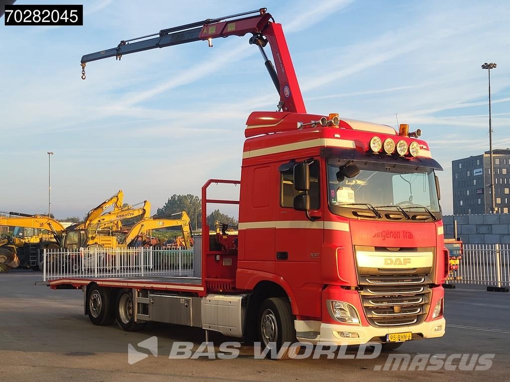 DAF XF 440 6X2 NL-Truck Transporter HMF 900-K2 Kran Wi Planbiler