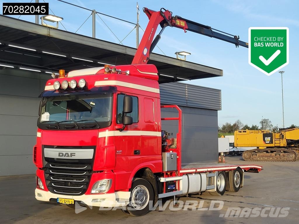 DAF XF 440 6X2 NL-Truck Transporter HMF 900-K2 Kran Wi Lava-kuorma-autot
