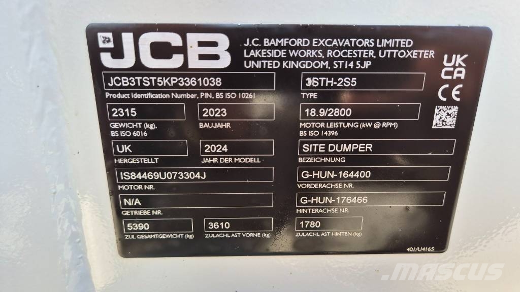 JCB 3STH-2S5 - 2023 YEAR - 335 HOURS - AS NEW Tombereau articulé