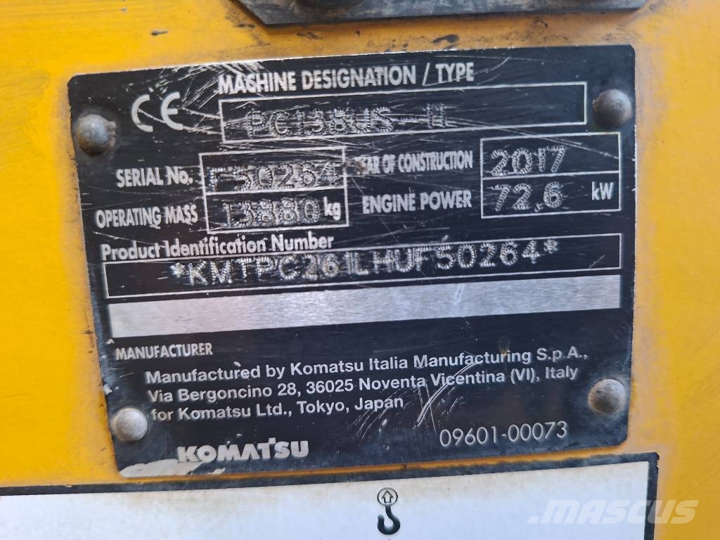 Komatsu PC 138 US-11 Excavadoras de cadenas