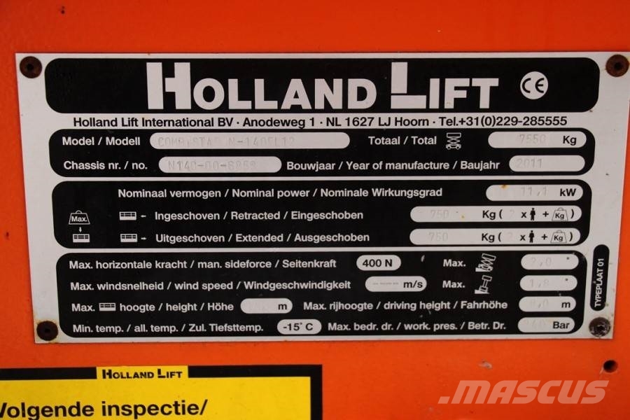 Holland Lift Combistar N-140EL12 Valid inspection, Nůžková zvedací plošina