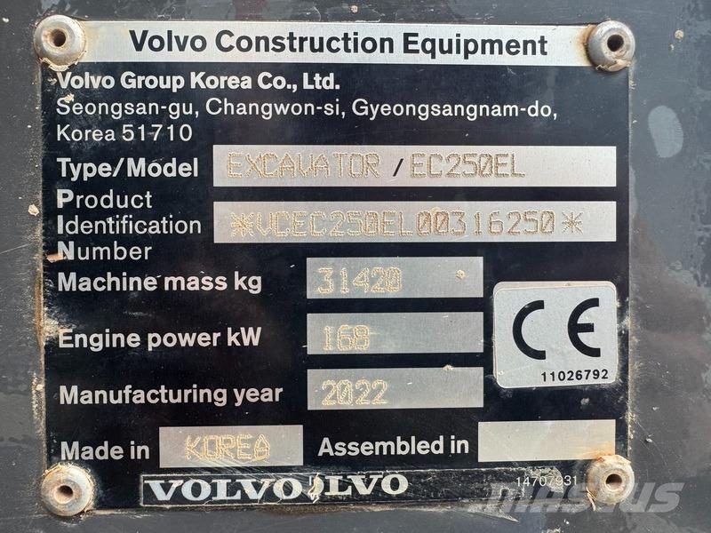 Volvo EC 250 EL Excavadoras sobre orugas