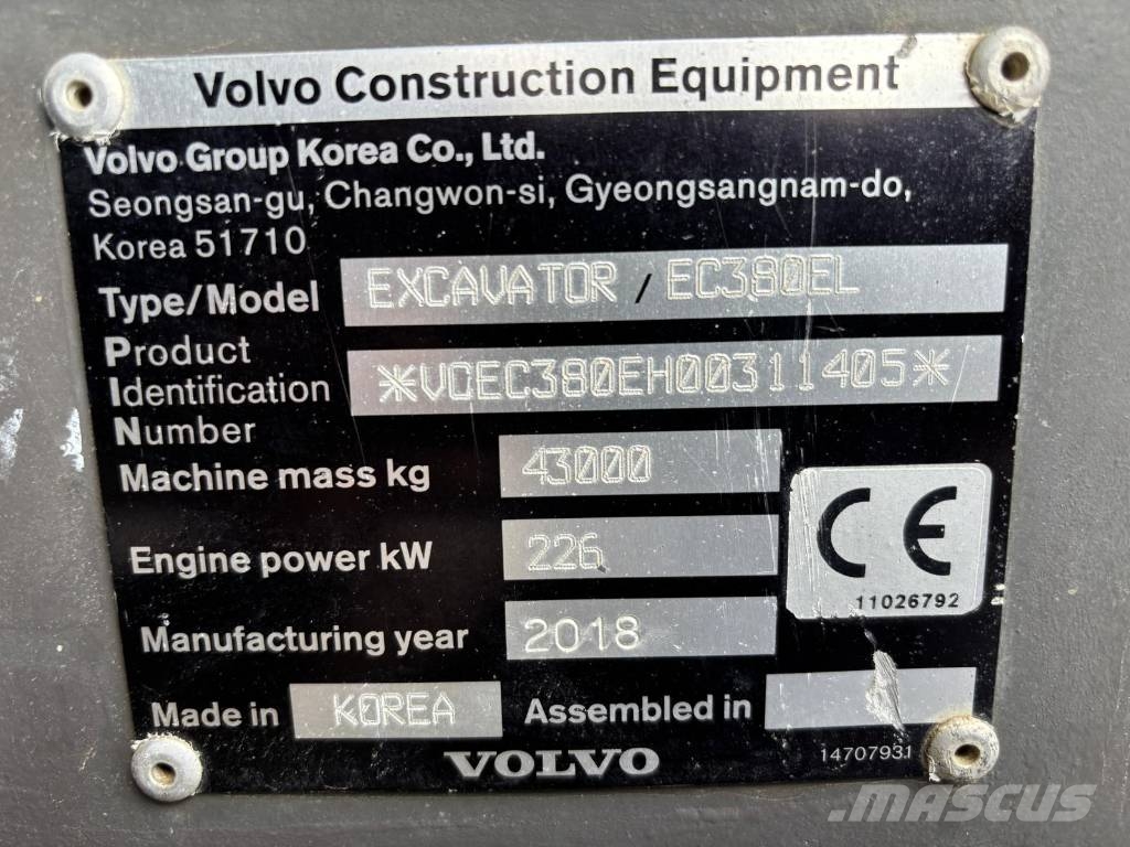 Volvo EC 380 EL Escavadeiras de esteiras