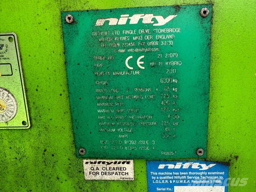 Niftylift HR21 Hybrid Kuukulkijat