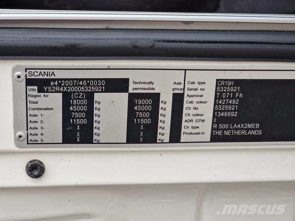 Scania R500 V8 Highline 4x2 - Lowdeck - Retarder - Liftin 트랙터 유닛